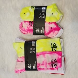 Girls Umbro socks shoe size 4-10
